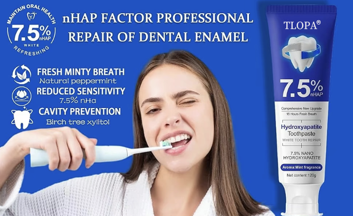 TLOPA® Hydroxyapatite Toothpaste(🦷𝐋𝐢𝐦𝐢𝐭𝐞𝐝 𝐭𝐢𝐦𝐞 𝐝𝐢𝐬𝐜𝐨𝐮𝐧𝐭 𝐋𝐚𝐬𝐭 𝟑𝟎 𝐦𝐢𝐧𝐮𝐭𝐞𝐬🦷)💧