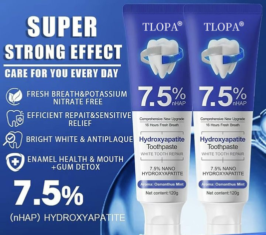 TLOPA® Hydroxyapatite Toothpaste(🦷𝐋𝐢𝐦𝐢𝐭𝐞𝐝 𝐭𝐢𝐦𝐞 𝐝𝐢𝐬𝐜𝐨𝐮𝐧𝐭 𝐋𝐚𝐬𝐭 𝟑𝟎 𝐦𝐢𝐧𝐮𝐭𝐞𝐬🦷)💧